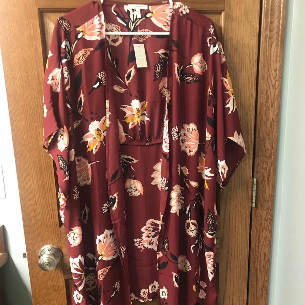 Maurices Floral flowy cardigan
